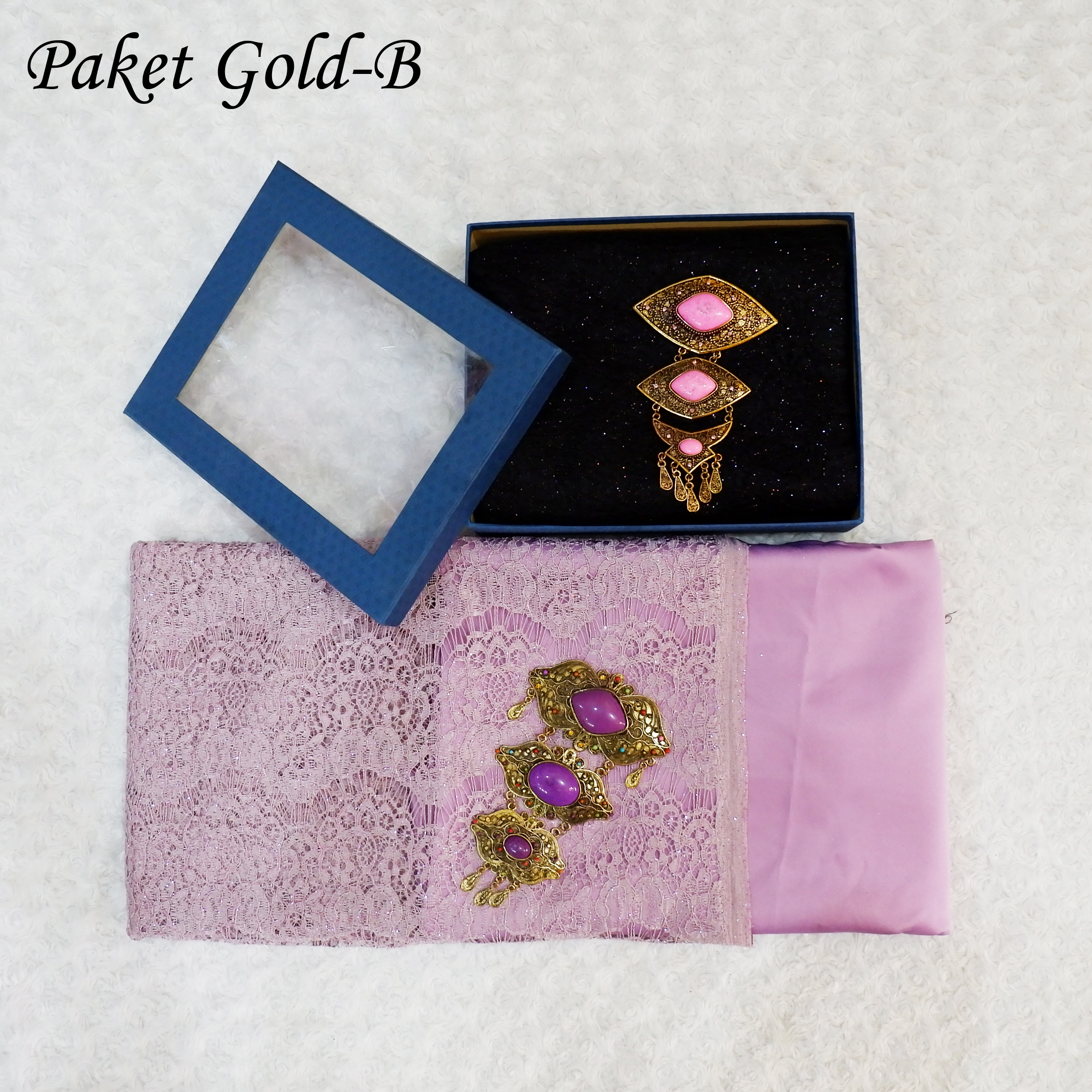 Kain Seragam Gold B Light Purple Jual Baju  Brokat 