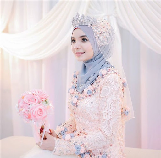 model kebaya muslimah untuk akad nikah terbaru 2015-2016 (1)